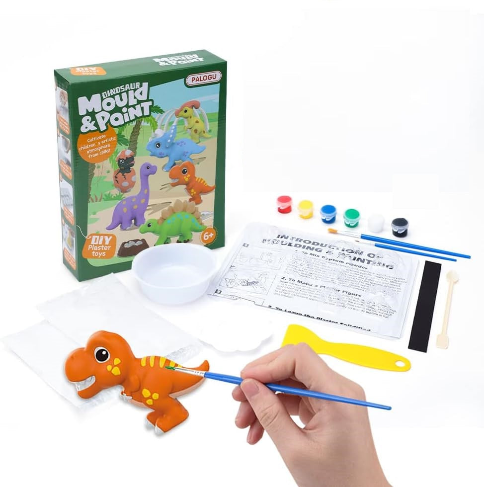 DIY Dinosaur 3D Mold and Paint Kit for Kids | Creative Craft Set for Young Artists