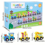 Wooden Magnetic Vehicle Number Train