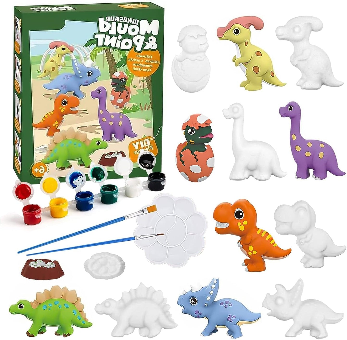 DIY Dinosaur 3D Mold and Paint Kit for Kids | Creative Craft Set for Young Artists