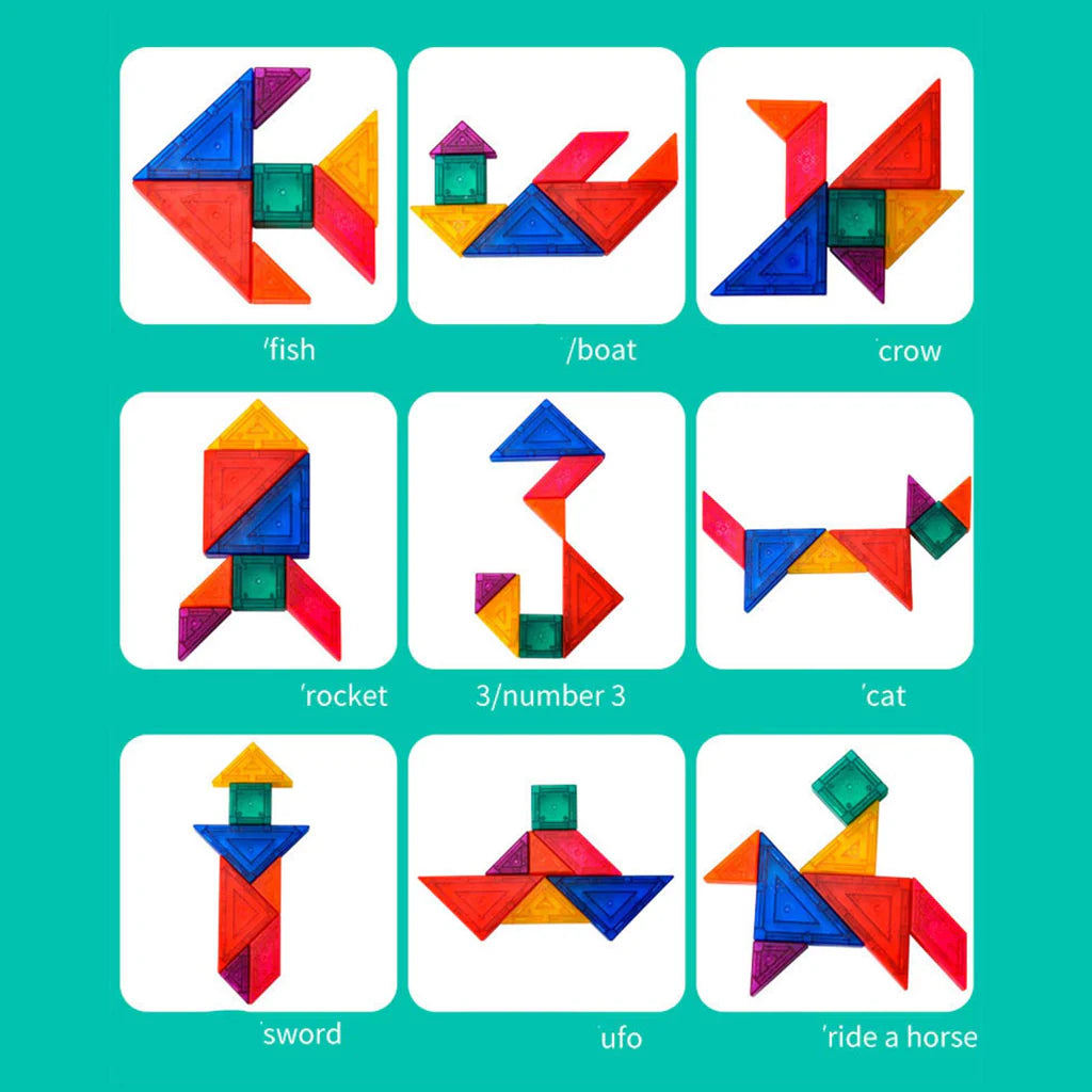 Magnetic Tangram (7 pcs) - Educational Toys
