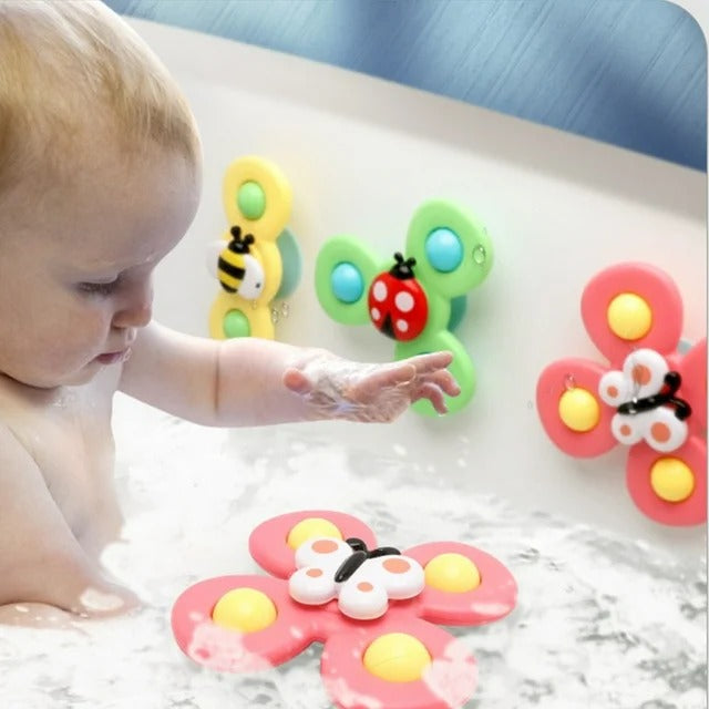 Suction Cup Activity Spinner Toy - 3 pieces