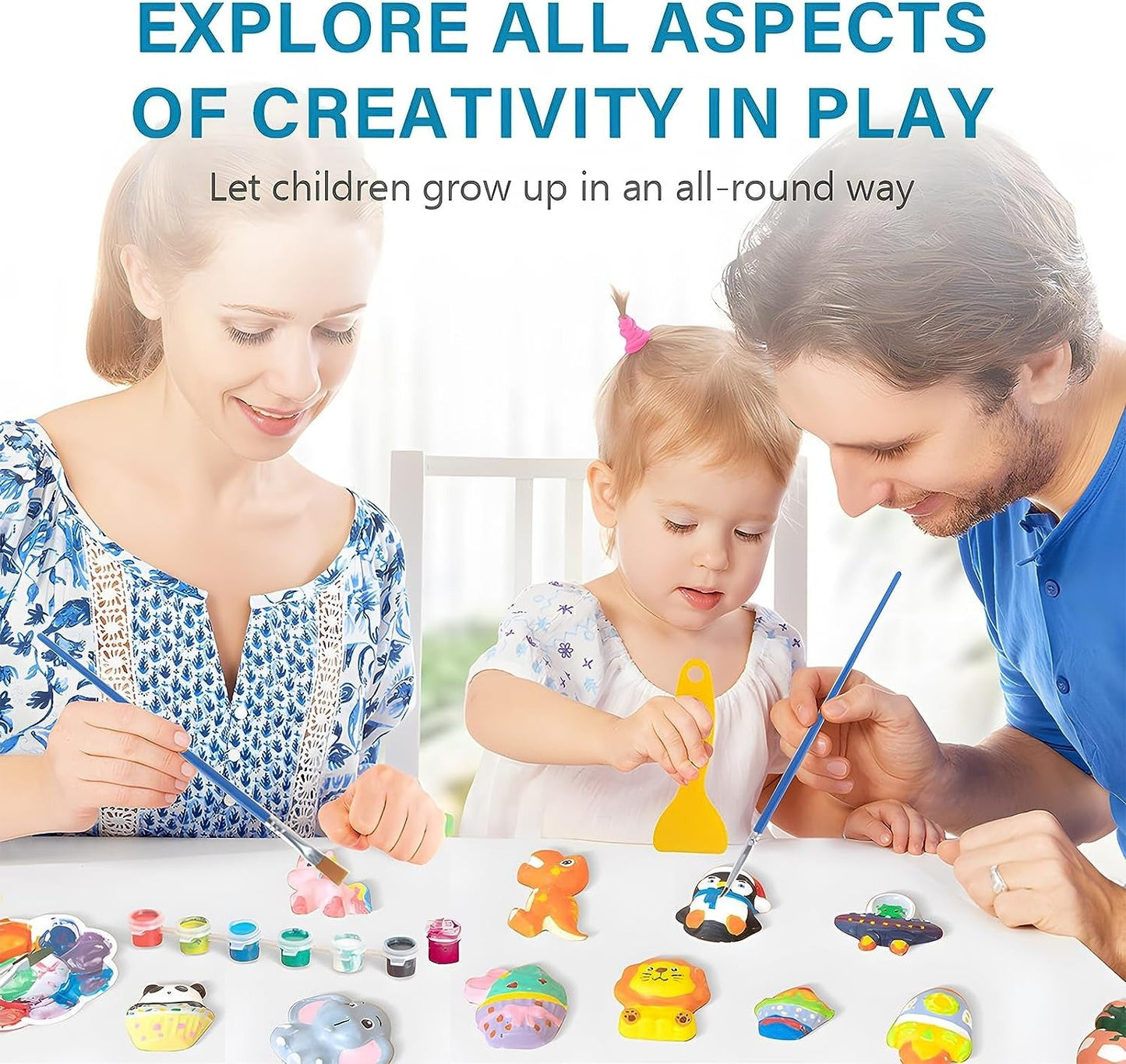 DIY Dinosaur 3D Mold and Paint Kit for Kids | Creative Craft Set for Young Artists