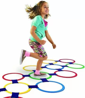 Hopscotch Rings Pretend Play Set – 10 Colorful Pieces for Creative and Active Play