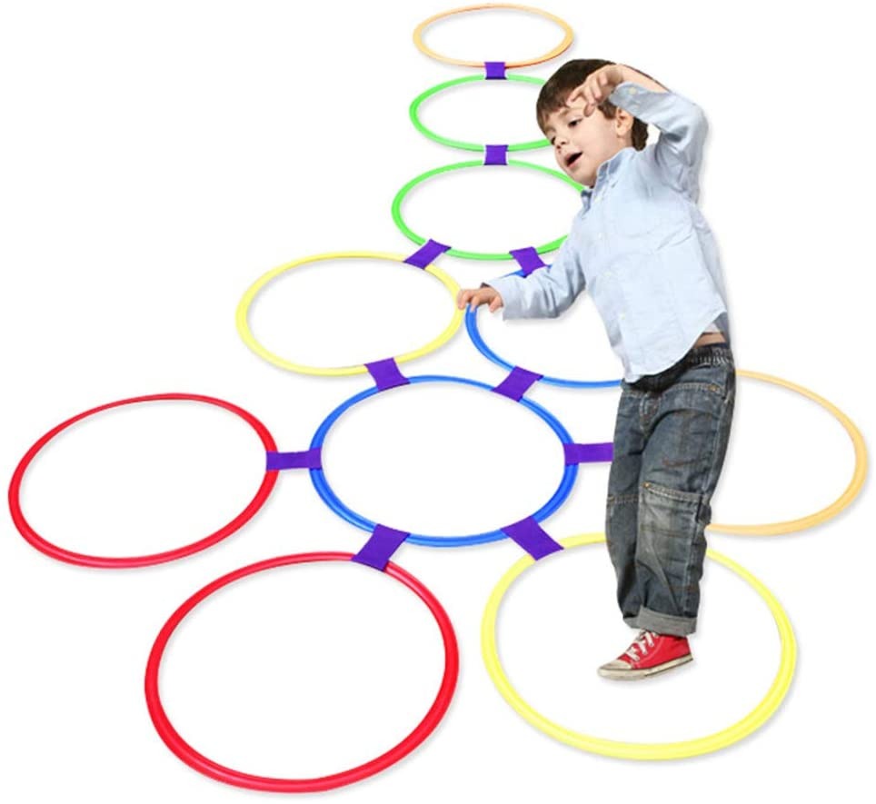 Hopscotch Rings Pretend Play Set – 10 Colorful Pieces for Creative and Active Play