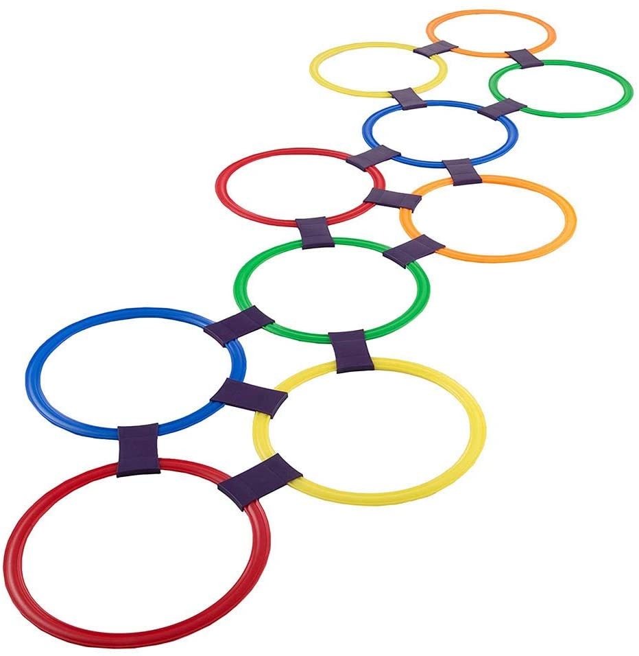 Hopscotch Rings Pretend Play Set – 10 Colorful Pieces for Creative and Active Play