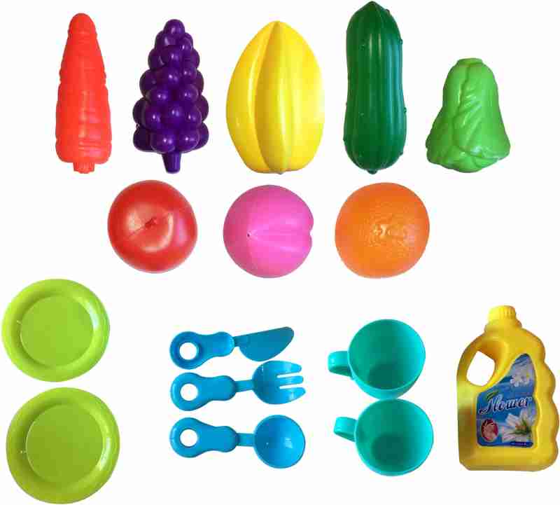 Battery-Operated Dishwasher Sink Toy – Blue / Yellow / Pink / Navy Blue Color