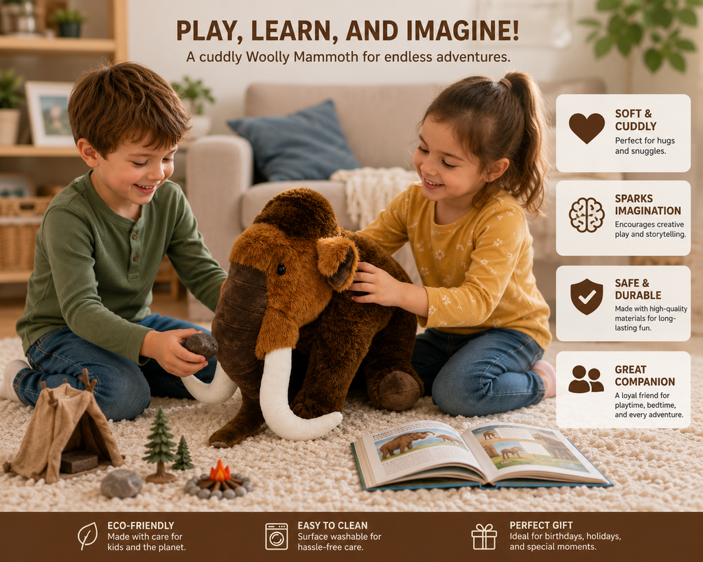 Woolly Mammoth Plush Toy