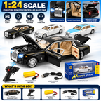 1:24 Scale Phantom RC Alloy Luxury Car – Remote Control Toy with LED Lights & Sound