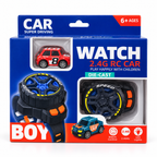 2.4G RC Watch Control Car – Die-Cast Racing Toy with LED Lights