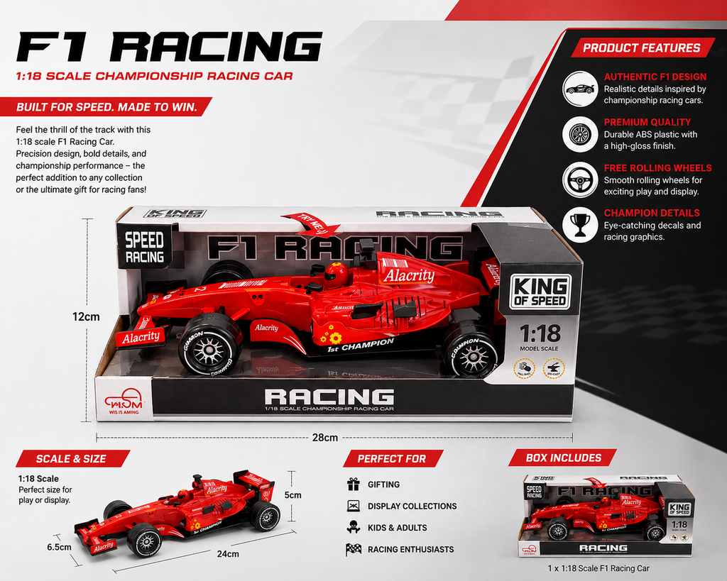 F1 Racing Car – 1:18 Scale Championship Model