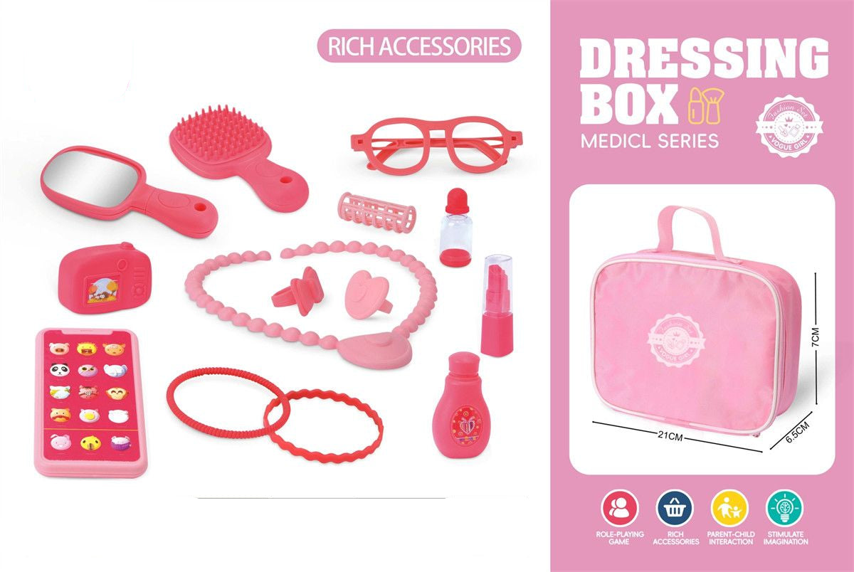 Pretend Play Dressing Makeup Bag for Kids