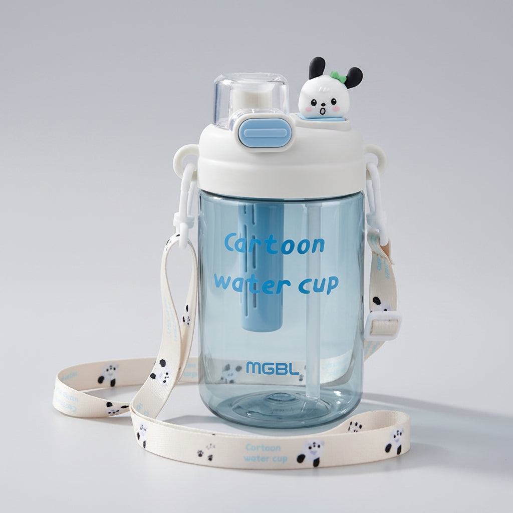 Cartoon Water Bottle with Strap