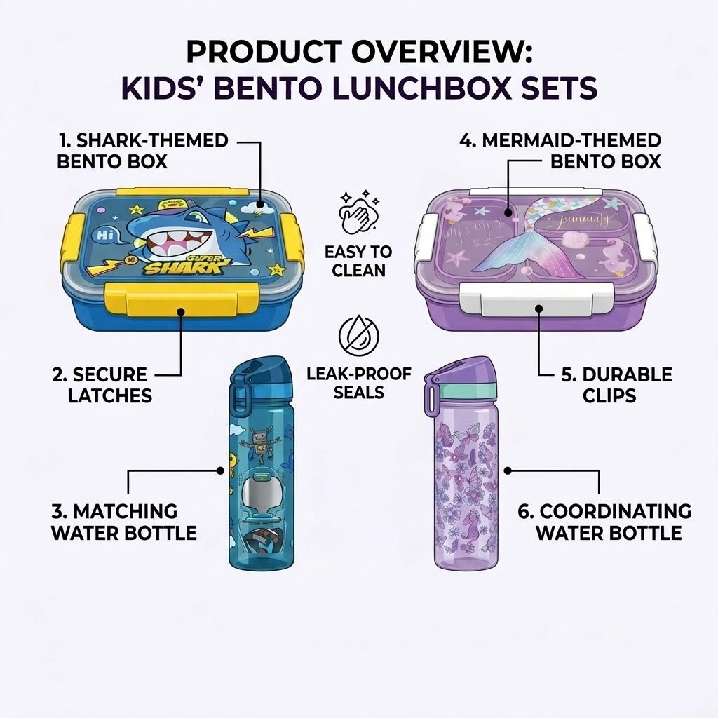 2 in 1  - Lunch Box Set - Premium Packaging