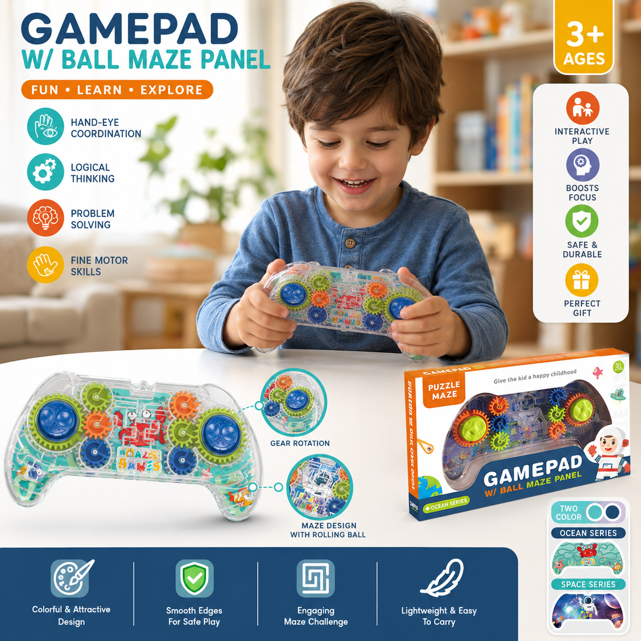 Gamepad Ball Maze Puzzle