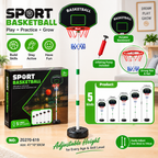 Adjustable Kids Basketball Hoop Set