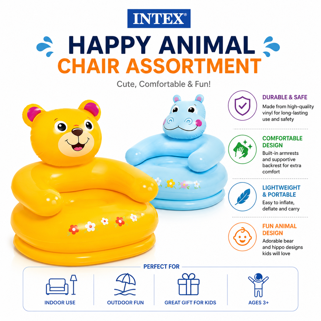Intex Happy Animal Chair Assortment