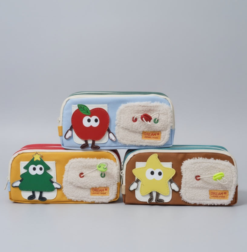 Cute Cartoon Multi-Compartment Pencil Case