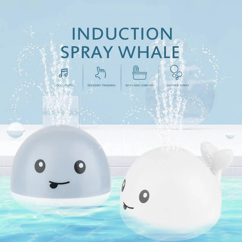 Whale Spray Water Bath LED Light Toy | Fun & Engaging Bath Time Toy - JustForKids