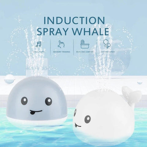 Whale Spray Water Bath LED Light Toy