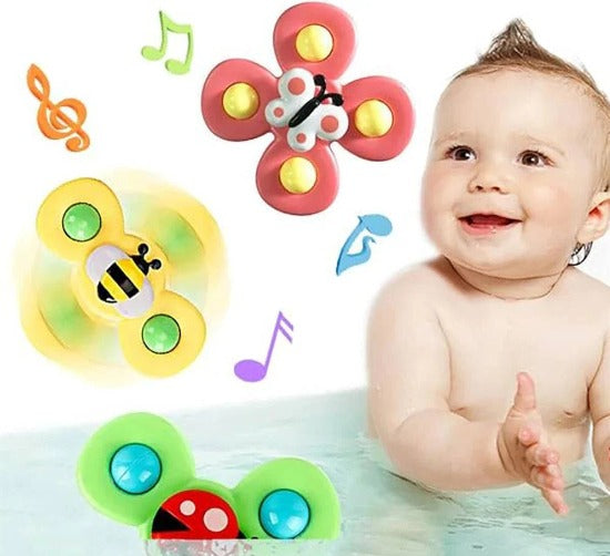 Suction Cup Activity Spinner Toy - 3 pieces - JustForKids
