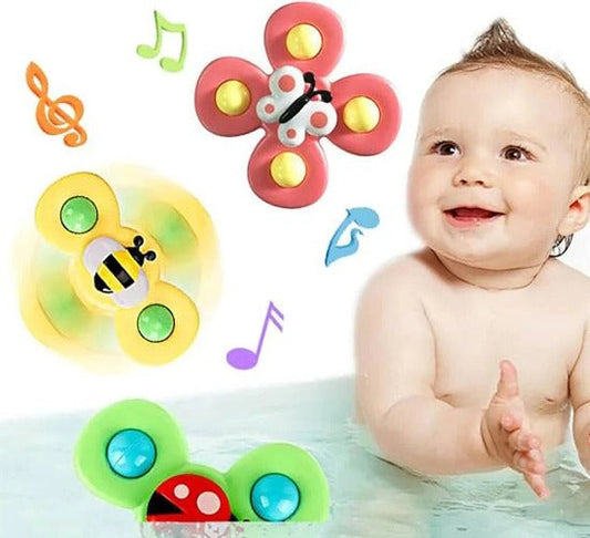 Suction Cup Activity Spinner Toy - 3 pieces