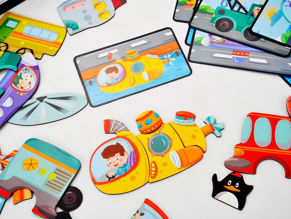 Magnetic Puzzle Book - Means of Transport - JustForKids