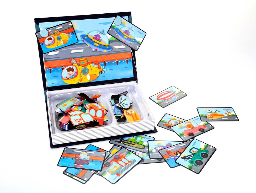 Magnetic Puzzle Book - Means of Transport - JustForKids