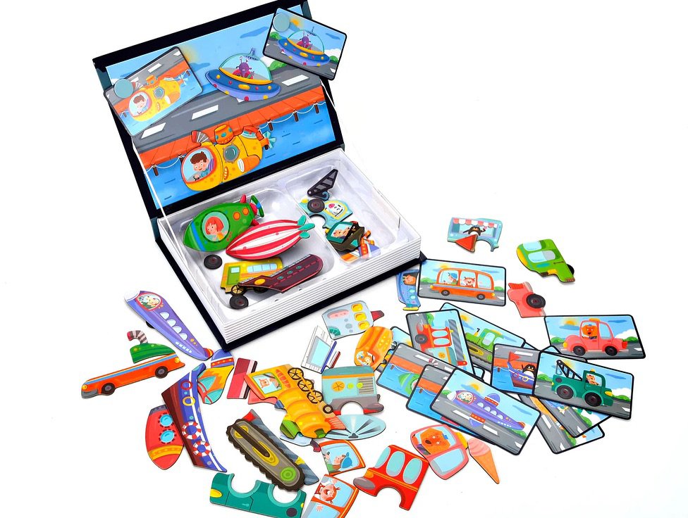 Magnetic Puzzle Book - Means of Transport - JustForKids
