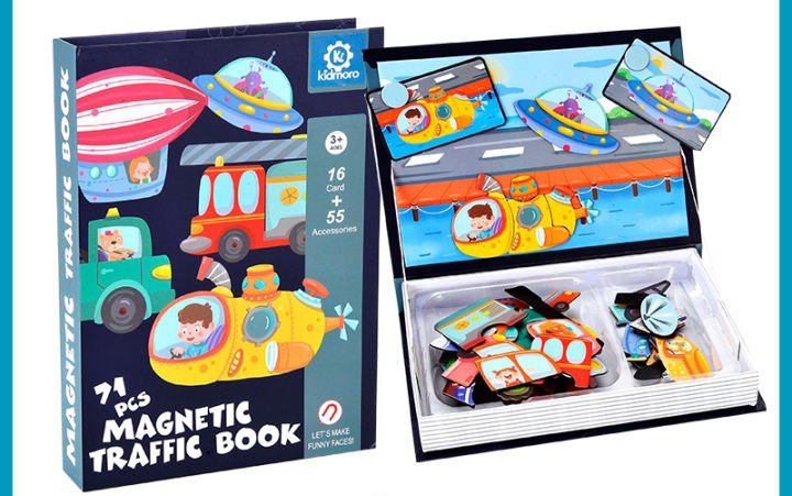 Magnetic Puzzle Book - Means of Transport - JustForKids