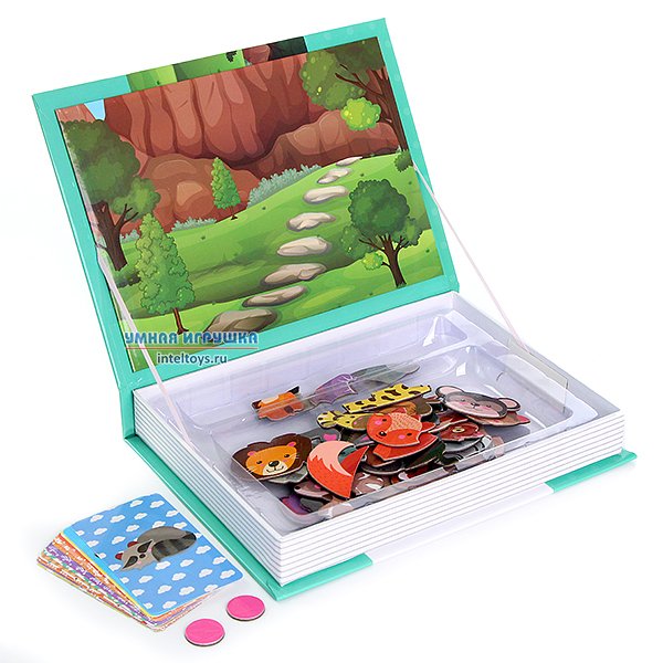 Magnetic Puzzle Book - Animals - JustForKids