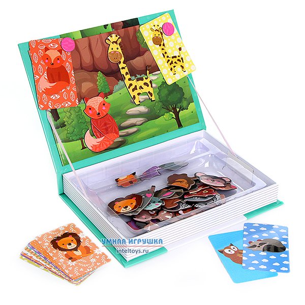 Magnetic Puzzle Book - Animals - JustForKids