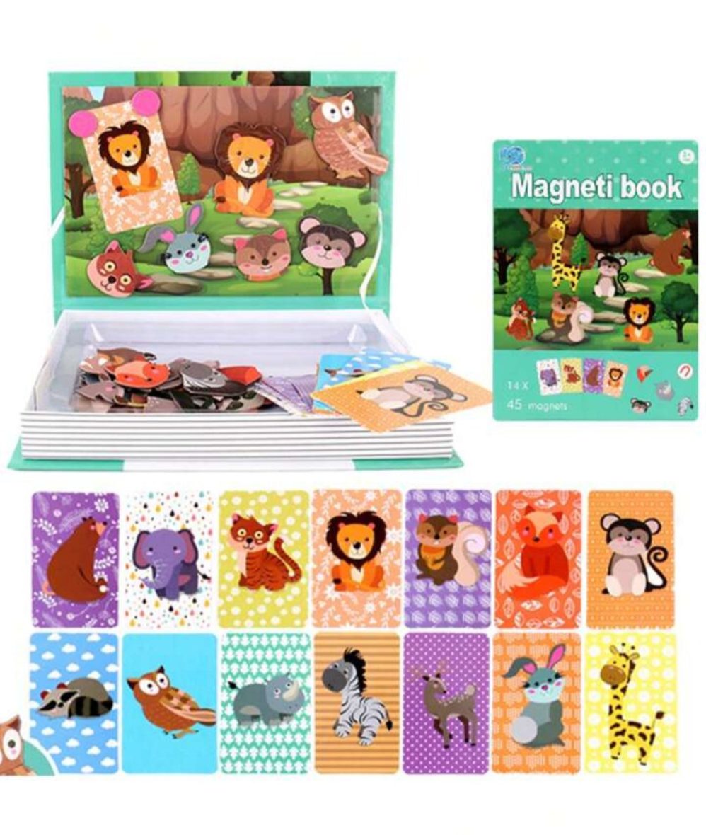 Magnetic Puzzle Book - Animals - JustForKids