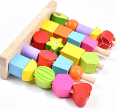 Buy 5 Column Sequencing Puzzle with Lacing (Wooden)