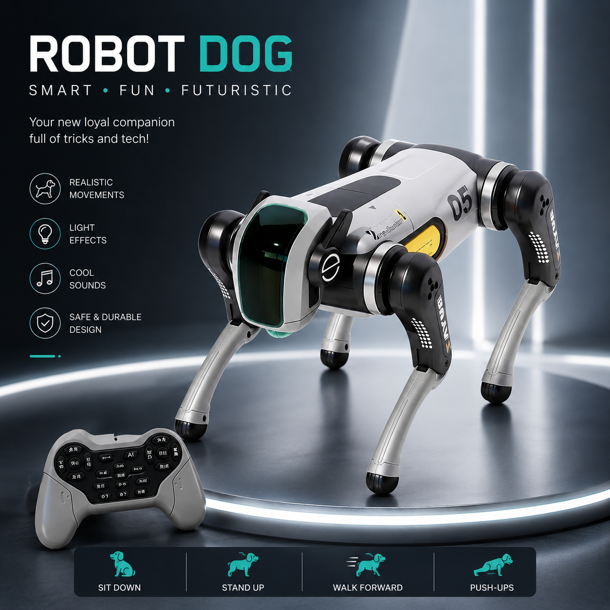 Ai Robot Dog Fantastic Stunts Performance