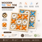 Wooden Tic-Tac-Toe Puzzle Game