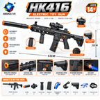 HK416 Electric Toy Gun with Scope, LED Light & Rechargeable Battery