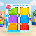 6-Piece Baby Sensory Building Blocks