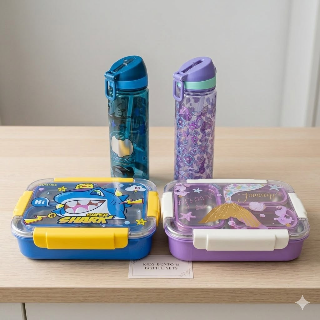 2 in 1  - Lunch Box Set - Premium Packaging