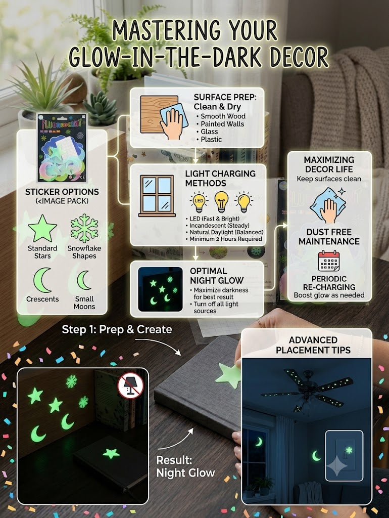Fluorescent Glow Dark Wall Stickers
