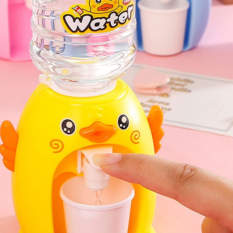Mini Duck Water Dispenser Light and Music Toy for Kids Drinking Fountain Glass Play - JustForKids