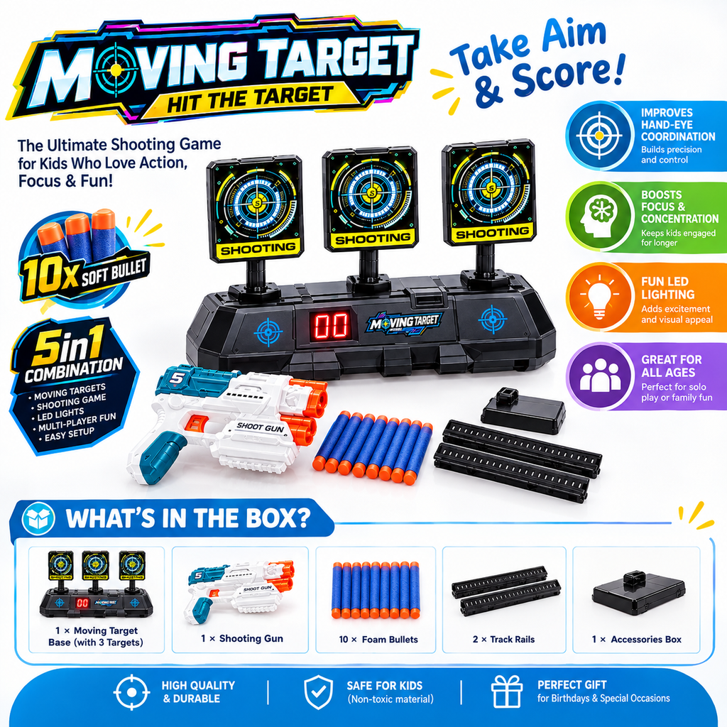 Moving Target Shooting Game for Kids