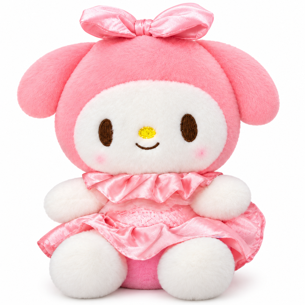 My Melody & Kuromi Plush Dolls – Pink Dress