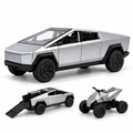 1:24 Remote Control Alloy Tesla Cybertruck – Rechargeable RC Car Toy with LED Lights