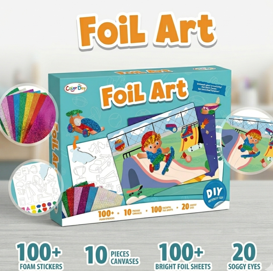 DIY Foil Art Kit - 200+ Items