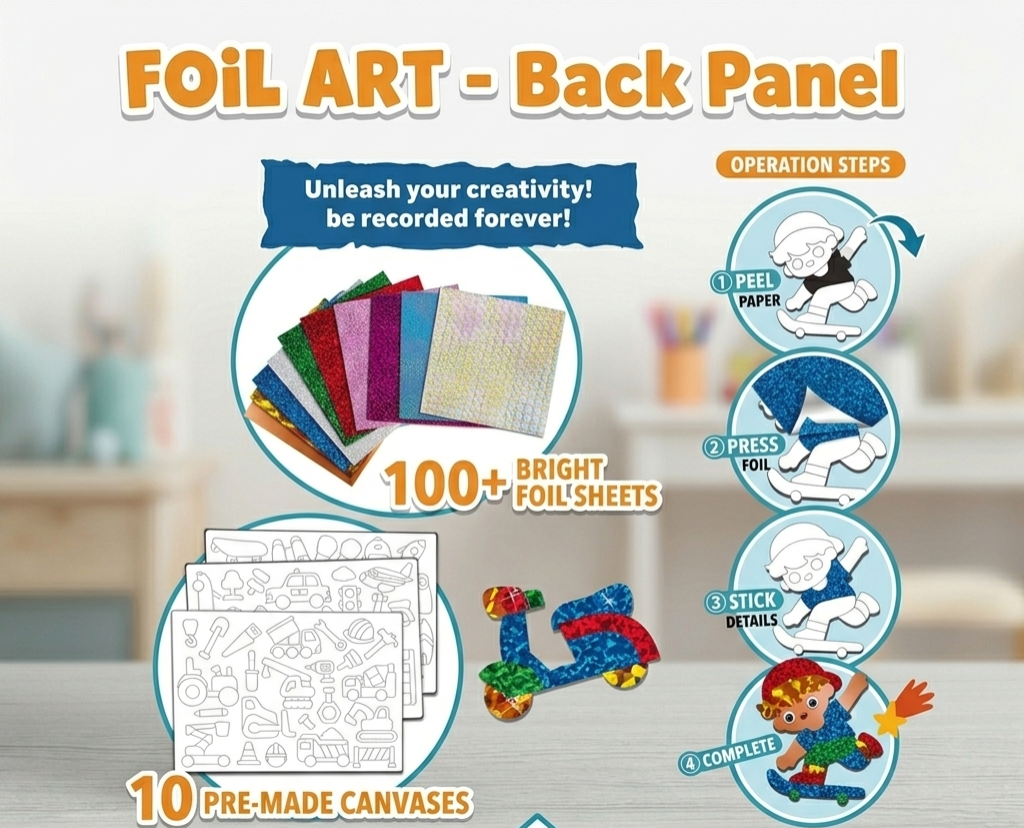 DIY Foil Art Kit - 200+ Items
