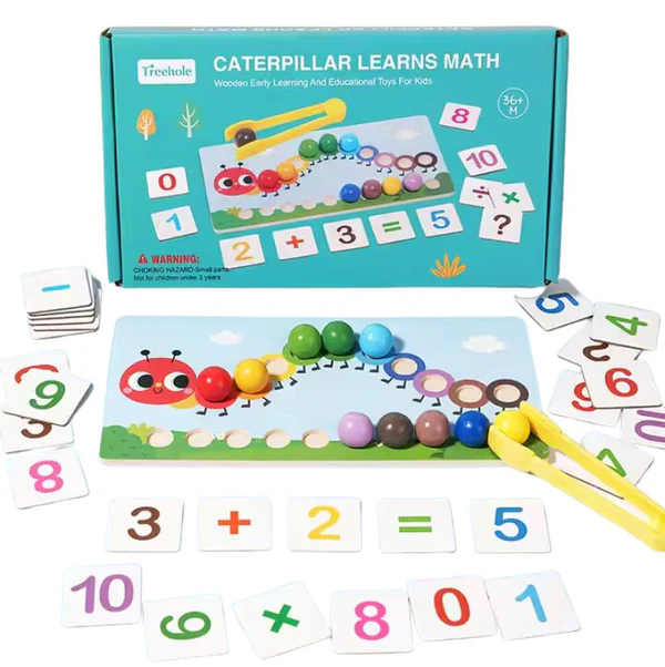 Colorful Caterpillar Math Puzzle