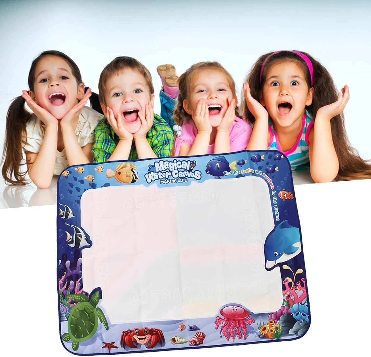 Mini Magical Water Doodle Mat - 2 Pens and Stencils - JustForKids