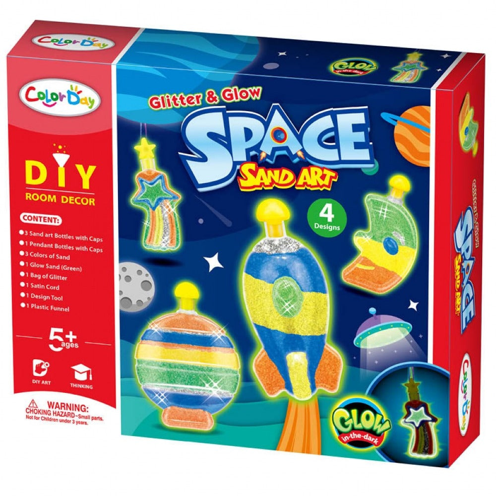Glitter & Glow Space Sand Art Creative Kit - 4 Designs - JustForKids