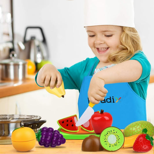 Fruits Cutting Play Set with Knife Board – 9 Pieces