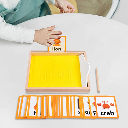 Montessori Wooden Sand Tray Tracing Preschool Kit